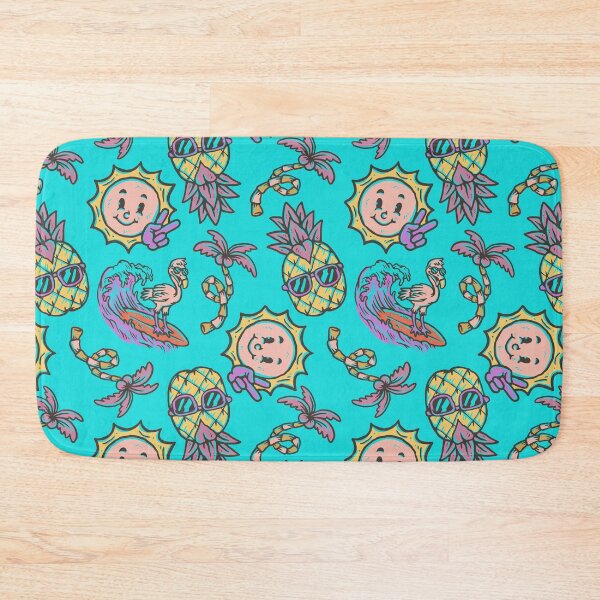 Item preview, Pineapples and Flamingos, Too! Vintage Tropical Cartoon Style Pattern designed and sold by CRHPOD20.