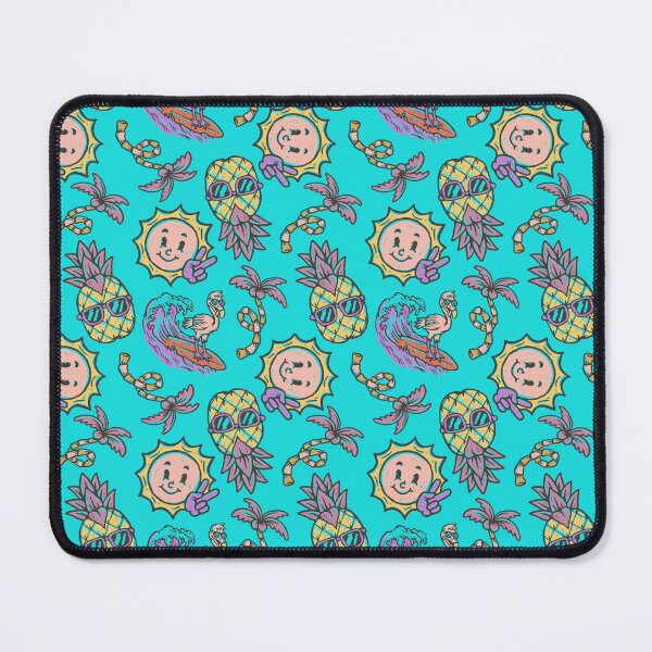 Item preview, Pineapples and Flamingos, Too! Vintage Tropical Cartoon Style Pattern designed and sold by CRHPOD20.