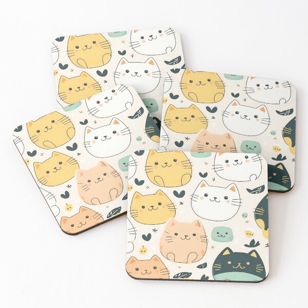 Aperçu de l'œuvre Cute Playful Kitten Characters créée et vendue par AdrianGrosu.