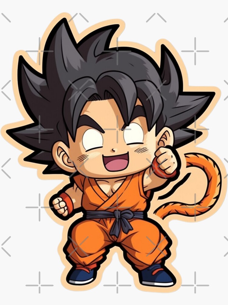 Dragonball Sticker - Goku Chibi 4 Canvas Print for Sale by PuppyPals3