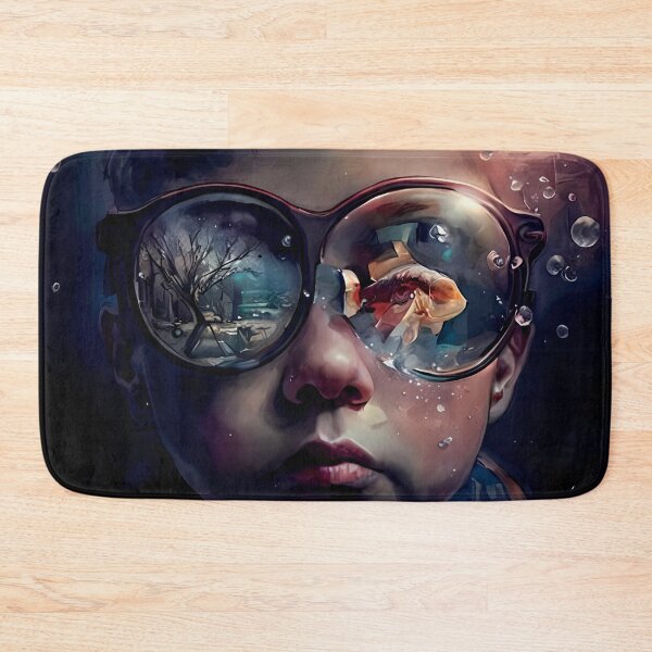 Item preview, Digital Art: Futuristic Boy with Glasses - Blending Nature and Urban designed and sold by PixelSpectrum.