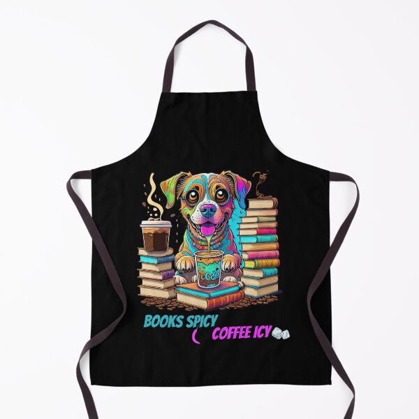 Item preview, I like my books spicy and my coffee icy, funny dog drinking coffee, dog in pocket funny puppy for dog lovers, Petsofinstagram, iced coffee books designed and sold by Sshmorr.