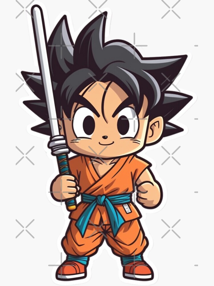 Dragonball Sticker - Goku Chibi 7 Art Print for Sale by PuppyPals3