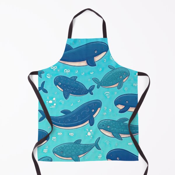 Item preview, Cute Whales With Blue Background designed and sold by BaysparksMedia.