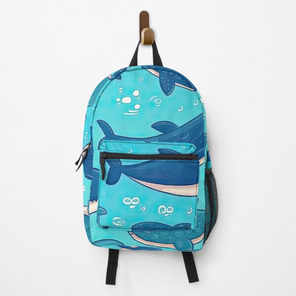 Item preview, Cute Whales With Blue Background designed and sold by BaysparksMedia.