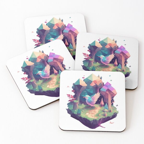 Item preview, The bird in a mysterious forest with geometric style designed and sold by Arnadn.