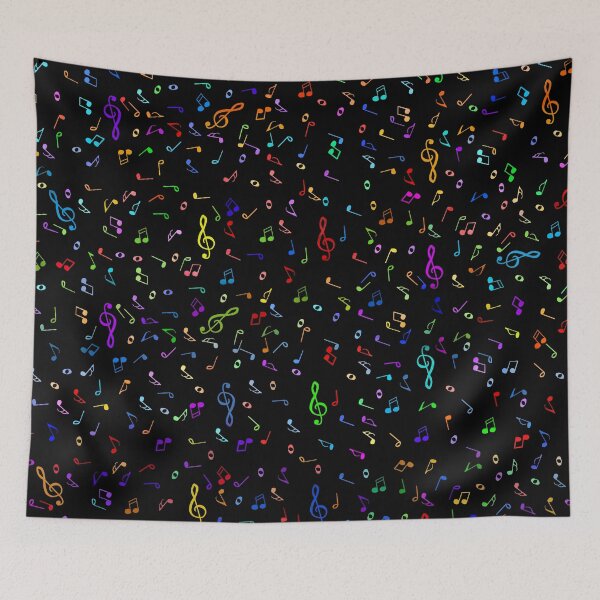 Item preview, Colorful Sheet Music Notes Pattern designed and sold by Deborah Camp.