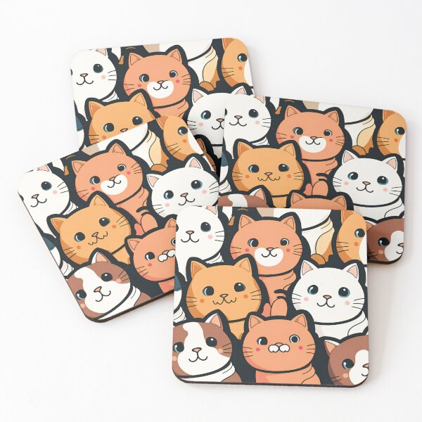 Aperçu de l'œuvre Cute Playful Kitten Characters créée et vendue par AdrianGrosu.