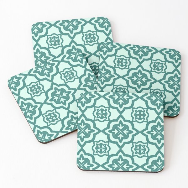 Item preview, Green glittering floral motif pattern design designed and sold by Block print shop.