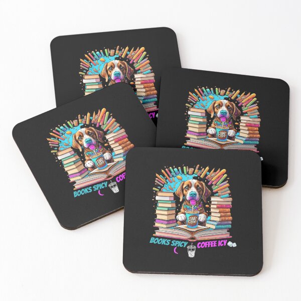 Item preview, I like my books spicy and my coffee icy, funny dog drinking coffee, dog in pocket funny puppy for dog lovers, Petsofinstagram, iced coffee books designed and sold by Sshmorr.