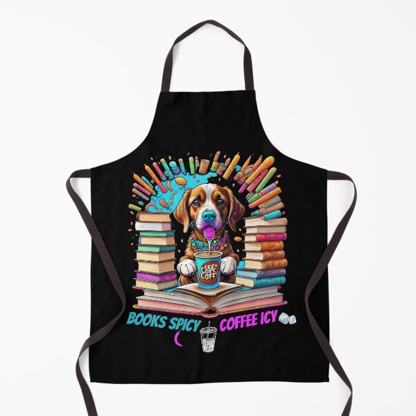 Item preview, I like my books spicy and my coffee icy, funny dog drinking coffee, dog in pocket funny puppy for dog lovers, Petsofinstagram, iced coffee books designed and sold by Sshmorr.