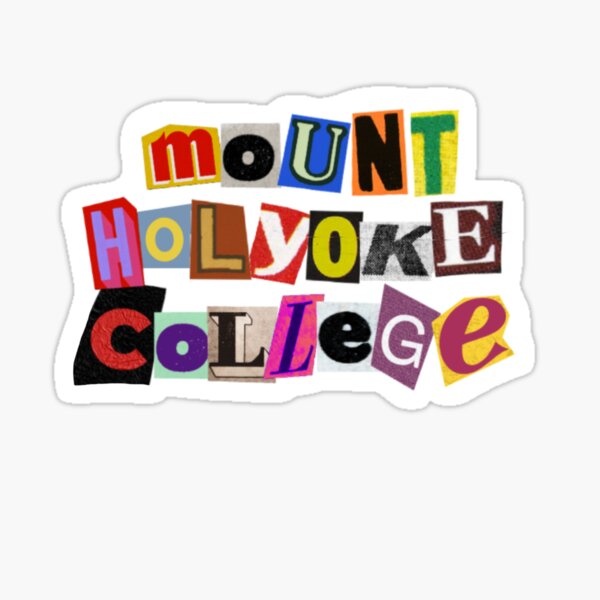 Vista previa del artículo con la obra «Mount Holyoke College - Letras de collage», diseñado y vendido por hnichols05.