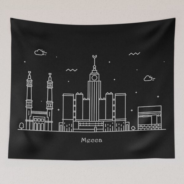 Item preview, Mecca Skyline Minimal Line Art Poster designed and sold by A Deniz Akerman.
