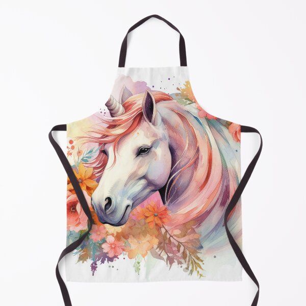 Item preview, Watercolor cute unicorn with flowers designed and sold by rainseedart.