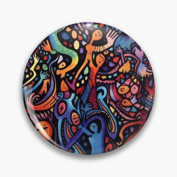 Item preview, Abstract Colorful Crowd People Art  designed and sold by JustArtDesign9.