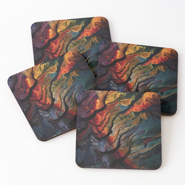 Item preview, Cosmic Landscape Microscopic Abstract Art #6 designed and sold by PopPopGfx.