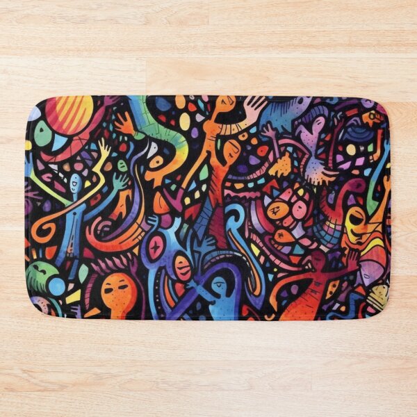 Item preview, Abstract Colorful Crowd People Art  designed and sold by JustArtDesign9.