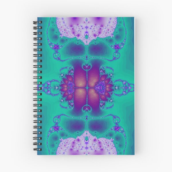 Item preview, "Lotus Fractality" Teal & Purple Fractal Art Print designed and sold by ChaosEmporium.