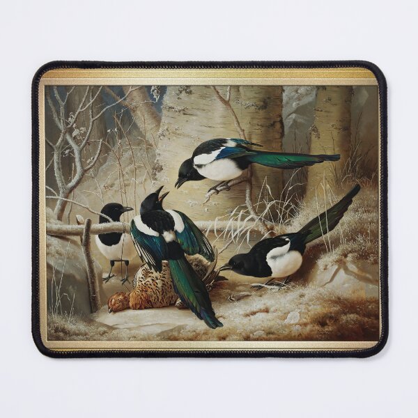 Item preview, Magpies Round A Dead Female Capercaillie by Ferdinand von Wright Remastered Xzendor7 Classical Art Old Masters Reproductions designed and sold by Xzendor7 Digital Art Creations.