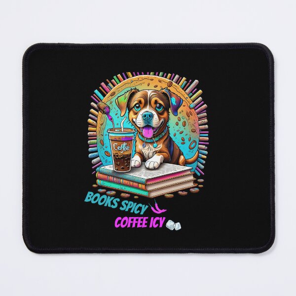 Item preview, I like my books spicy and my coffee icy, funny dog drinking coffee, dog in pocket funny puppy for dog lovers, Petsofinstagram, iced coffee books, worship coffee classic designed and sold by Sshmorr.