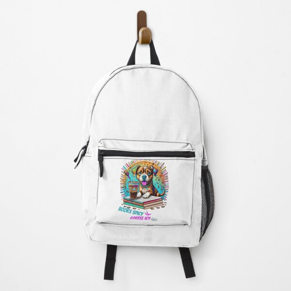 Item preview, I like my books spicy and my coffee icy, funny dog drinking coffee, dog in pocket funny puppy for dog lovers, Petsofinstagram, iced coffee books, worship coffee classic designed and sold by Sshmorr.