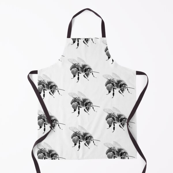 Item preview, Black and White Honey Bee with Pollen designed and sold by liamofthewoods.