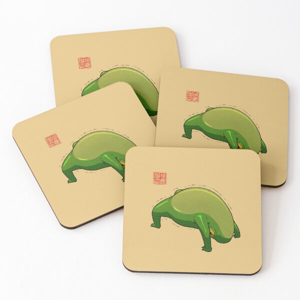 Item preview, Yoga Frog Wheel Pose designed and sold by DingHuArt.
