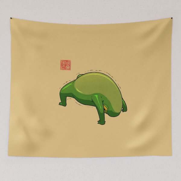 Item preview, Yoga Frog Wheel Pose designed and sold by DingHuArt.