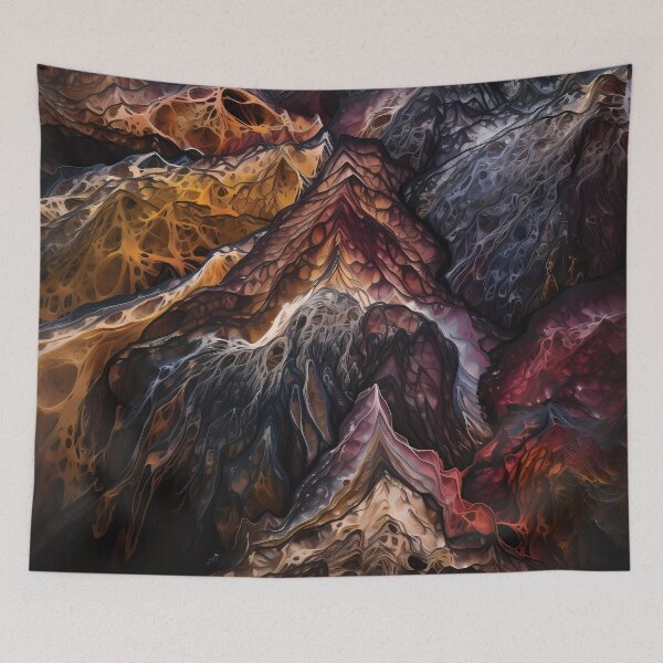 Item preview, Cosmic Landscape Microscopic Abstract Art #3 designed and sold by PopPopGfx.