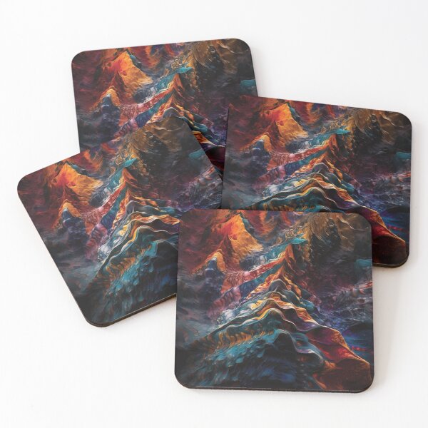 Item preview, Cosmic Landscape Microscopic Abstract Art #4 designed and sold by PopPopGfx.