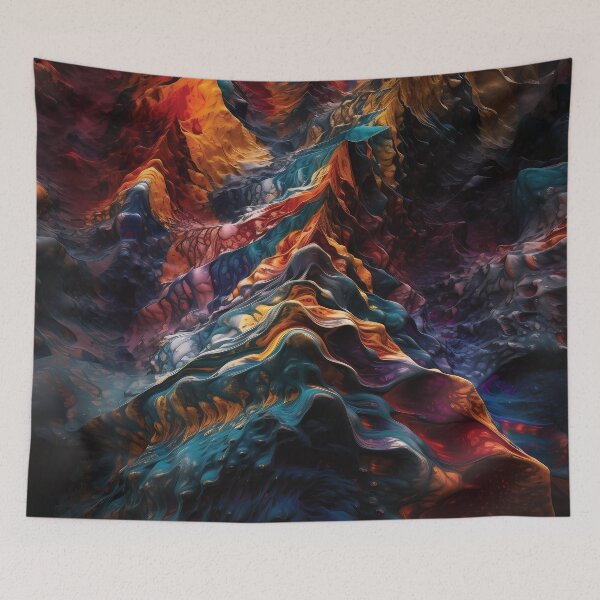 Item preview, Cosmic Landscape Microscopic Abstract Art #4 designed and sold by PopPopGfx.