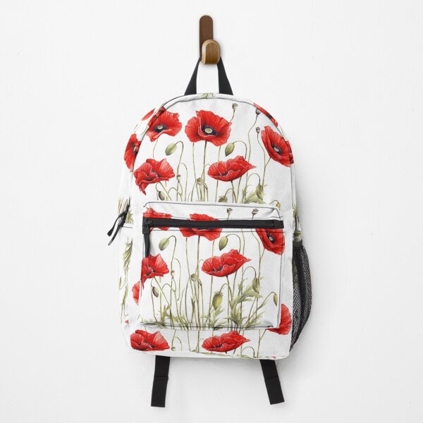 Item preview, Colorful red poppy Floral linear pattern design calming designed and sold by ArchanaAsh.