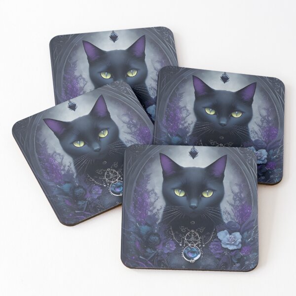 Item preview, Dark Mystic Cat: A Realistic Artwork of Enigmatic Beauty designed and sold by Elswell.