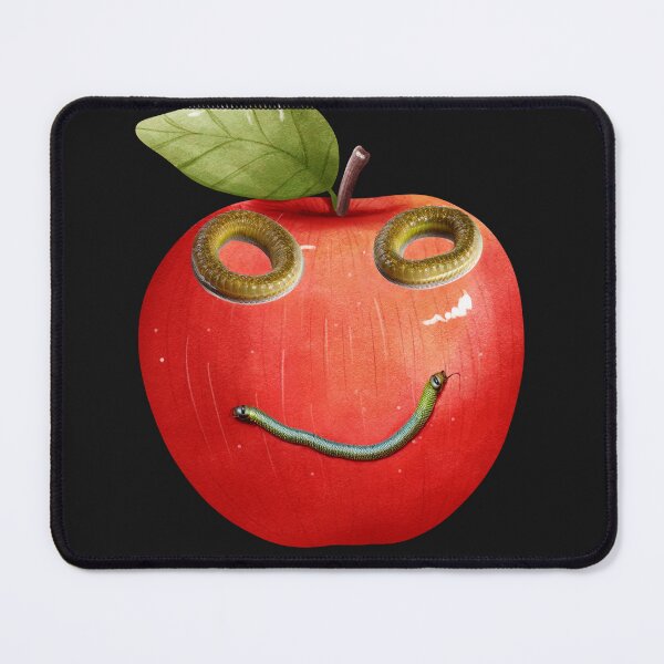 Item preview, worm and apple designed and sold by maggNf.
