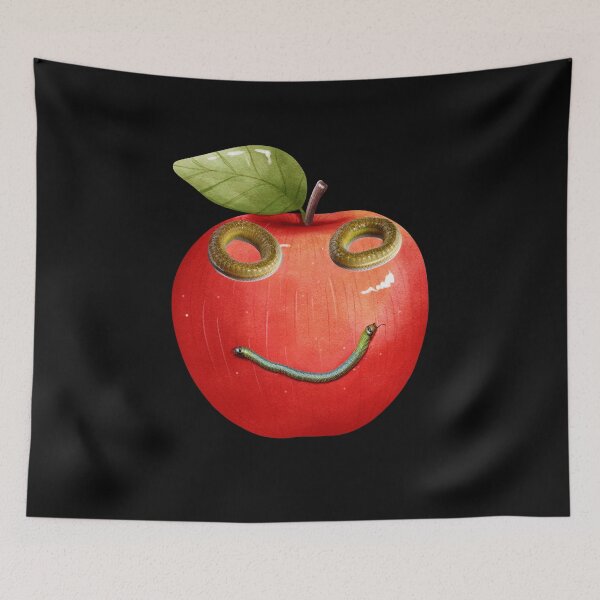 Item preview, worm and apple designed and sold by maggNf.
