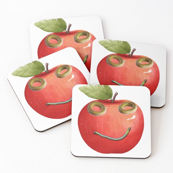 Item preview, worm and apple designed and sold by maggNf.