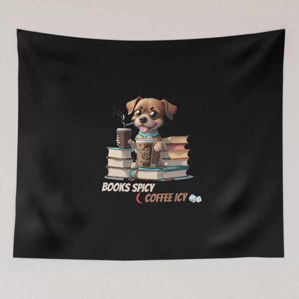 Item preview, I like my books spicy and my coffee icy, Funny Dog Drinking Coffee, Dog In Pocket Funny Puppy For Dog Lovers, Petsofinstagram, Iced Coffee Books, Worship Coffee Classic designed and sold by Sshmorr.