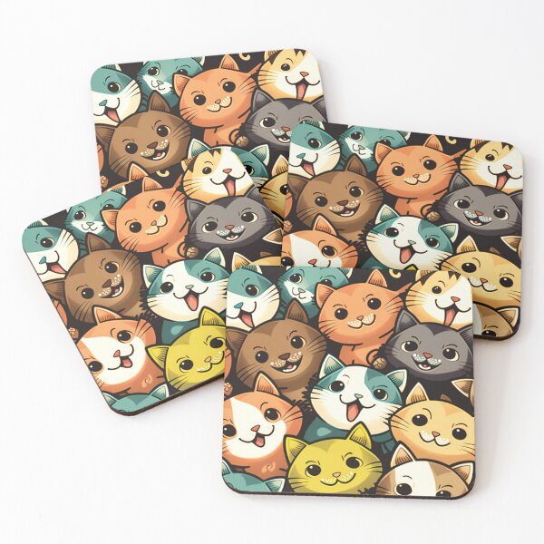 Aperçu de l'œuvre Cute Playful Kitten Characters créée et vendue par AdrianGrosu.