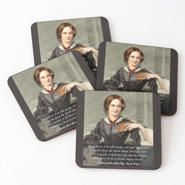 Item preview, Charlotte Brontë quote: Prejudices, it is well known, are most difficult to eradicate from the heart... designed and sold by artbleed.