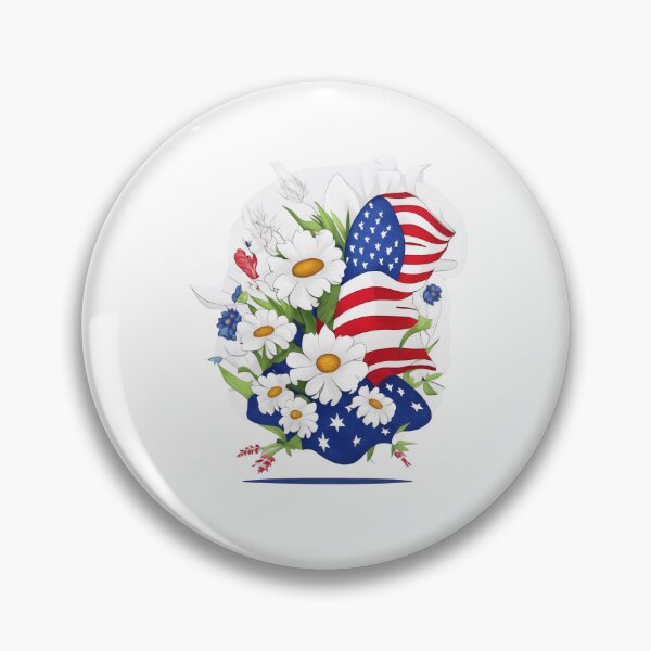 Item preview, bouquet of flowers  against the background of the flag usa designed and sold by jkrphoto.
