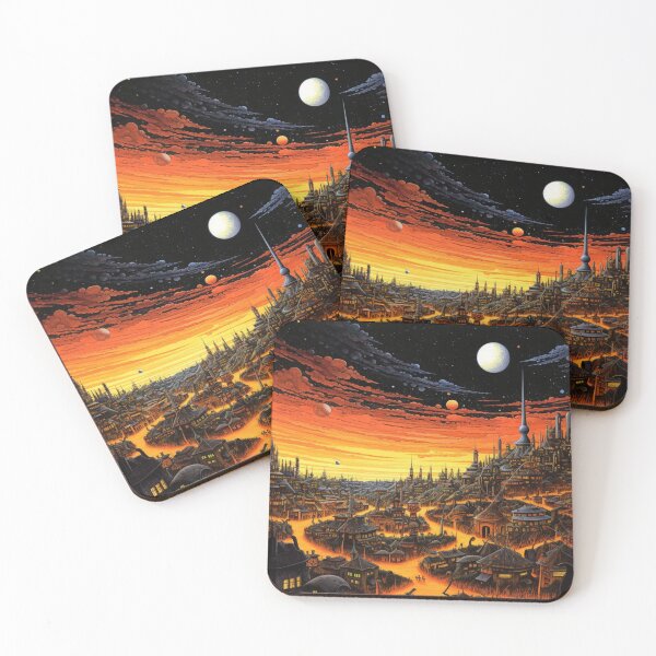 Item preview, Peaceful Village Landscape Red Plane Art designed and sold by JustArtDesign9.