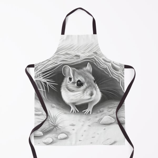 Item preview, Desert Kangaroo Rat black and white pencil drawing designed and sold by Pencil-Art.