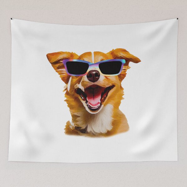 Item preview, Cute and funny dog with sunglasses designed and sold by sedyArt.