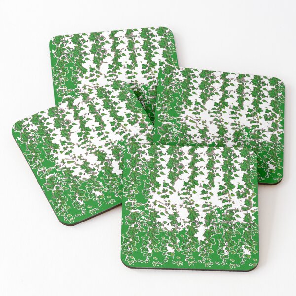 Item preview, HANGING GREEN IVY DESIGN GREEN-WHITE PATTERN ART designed and sold by sharlesart.
