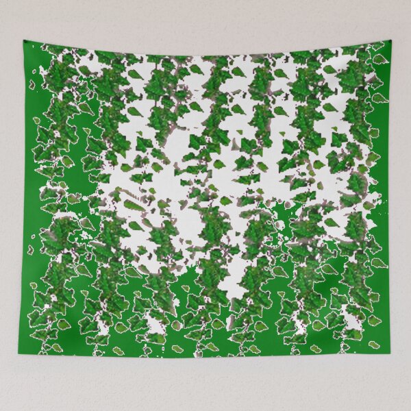 Item preview, HANGING GREEN IVY DESIGN GREEN-WHITE PATTERN ART designed and sold by sharlesart.