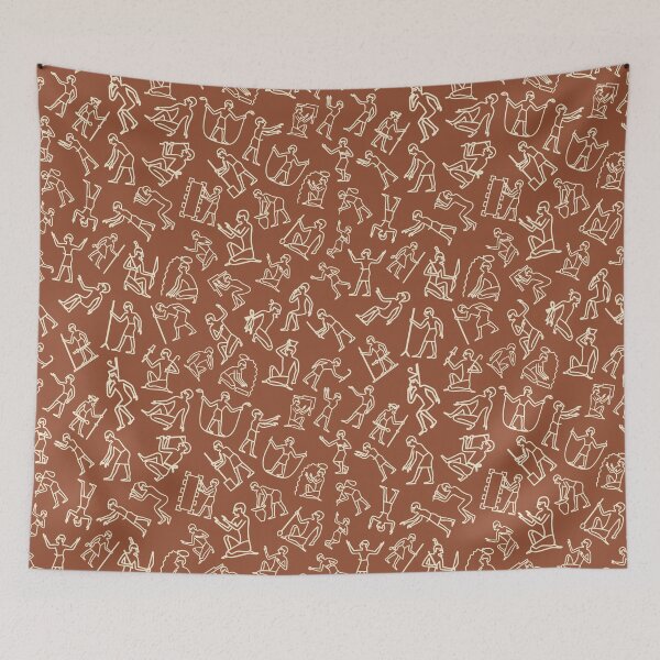 Item preview, Vibrant Hieroglyphic Art of Ancient Egyptian Man Occupations designed and sold by Tameri-Store.