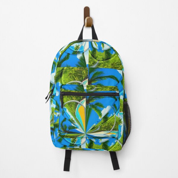 Item preview, Gorgeous geometric patchwork painting of exotic summer vacations: Blue sky Beach Sun Coconut Sand - Inspiring gift idea to escape to paradise! designed and sold by Ralek.
