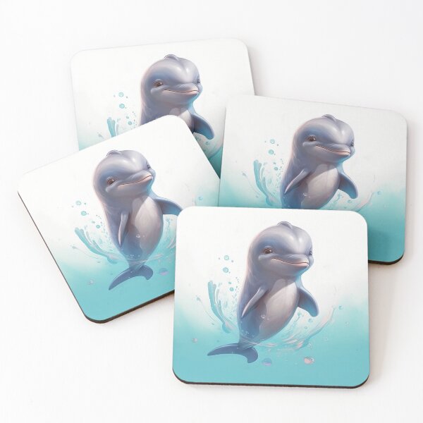 Item preview, Dolphin in blue water digital art designed and sold by DigitalPixelize.