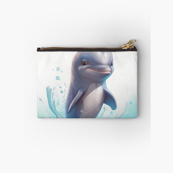 Item preview, Dolphin in blue water digital art designed and sold by DigitalPixelize.