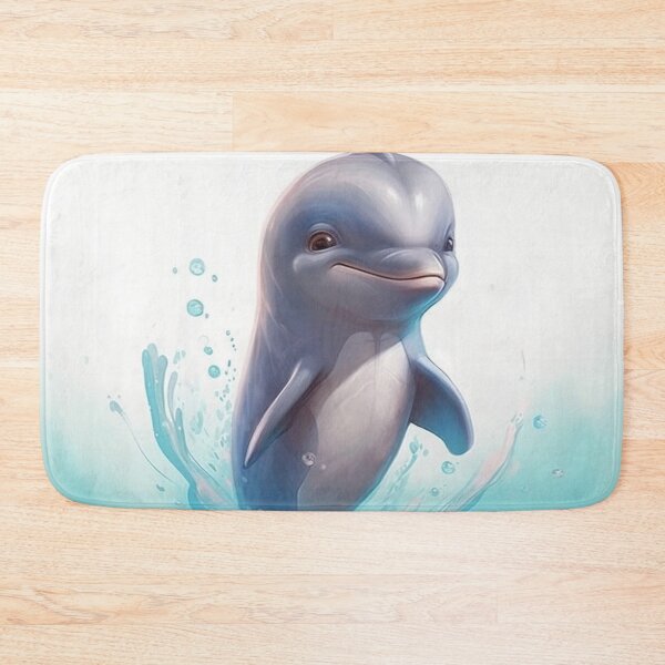 Item preview, Dolphin in blue water digital art designed and sold by DigitalPixelize.